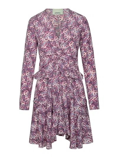 Isabel Marant Usmara Purple Silk Dress