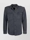Isabel Marant Utility Shirt With Long Sleeves And Pockets In Blue