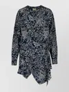 Isabel Marant V-neck Belted Asymmetric Hem Dress