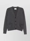 Isabel Marant V-neck Cardigan Front Pockets In Gray