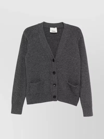 ISABEL MARANT V-NECK CARDIGAN FRONT POCKETS