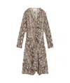 Isabel Marant Octavia Printed Mini Dress In Nude