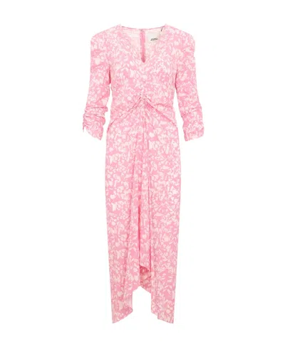 Isabel Marant V-neck Mid-length Dress In Pink