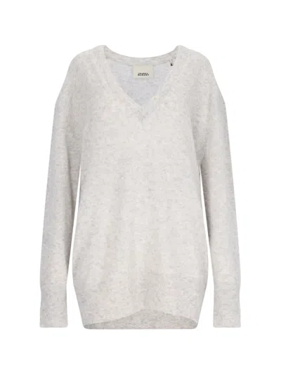 Isabel Marant Larana Cashmere Blend Pullover In Grey