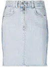 Isabel Marant Midi Skirt With Belt Loops And Pockets In Clear Blue