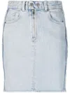 Isabel Marant Midi Skirt With Belt Loops And Pockets In Sky Blue