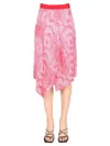Isabel Marant Asymmetrical Elastic Waist Mini Skirt In Fuchsia