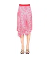 Isabel Marant Asymmetrical Elastic Waist Mini Skirt In Pink