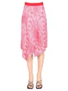 Isabel Marant Asymmetrical Elastic Waist Mini Skirt In Purple