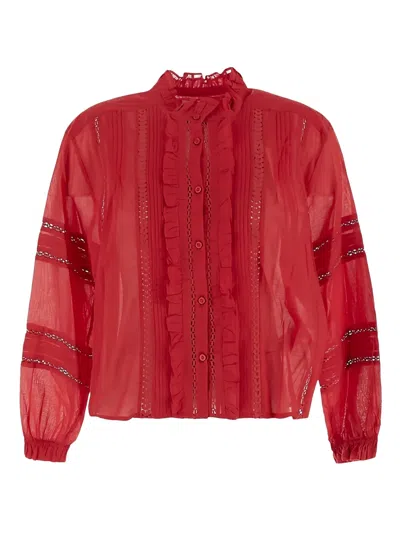 Isabel Marant Valda Blouse In 红色