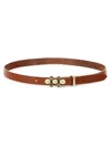 Isabel Marant Womens Khaki Valdez Oval-design-plaques Leather Belt In Braun