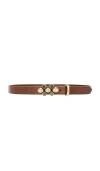 Isabel Marant Valdez Leather Belt In Khaki