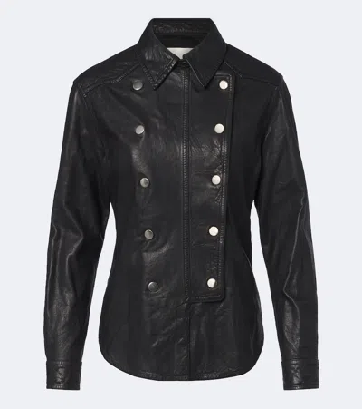 Isabel Marant Double-breasted Valdy Shirt In Black