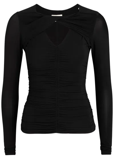 Isabel Marant Vandalia Ruched Blouse In Black
