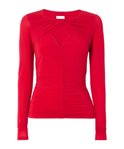 Isabel Marant Vandalia Ruched Blouse In Red