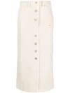 Isabel Marant Regular Fit Tilauria Skirt In Neutrals