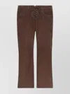 Isabel Marant Vanel Lace-up Suede Straight-leg Pants