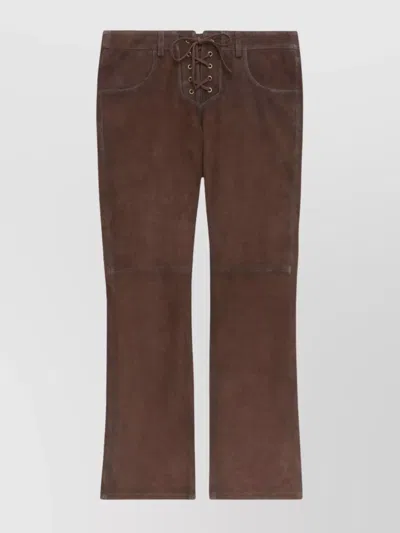 ISABEL MARANT VANEL SUEDE LEATHER TROUSERS