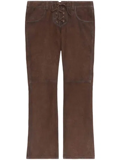 ISABEL MARANT ISABEL MARANT VANEL SUEDE LEATHER TROUSERS