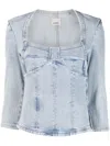 Isabel Marant Vanio Top In 30lu Light Blue