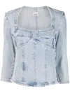 Isabel Marant Vanio Stretch Denim Top