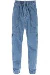 Isabel Marant Vanni Drawstring Tapered Pants In Blu