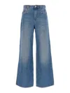 Isabel Marant Lemony High Waist Wide Pants In Blue