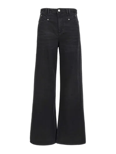 Isabel Marant Dilali Cropped High-rise Straight-leg Jeans In Black