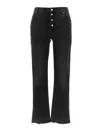 Isabel Marant Black Straight Leg Jeans In Black
