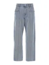 Isabel Marant Jeans 'vetan' Contrast Stitching In Light Blue