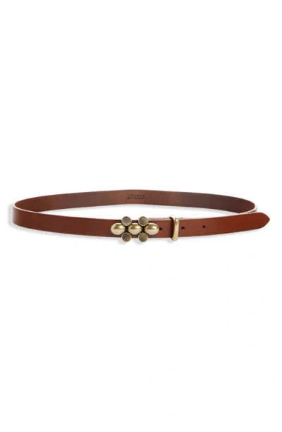 Isabel Marant Womens Khaki Valdez Oval-design-plaques Leather Belt