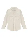 Isabel Marant Vasco Corduroy Long-sleeve Shirt In White