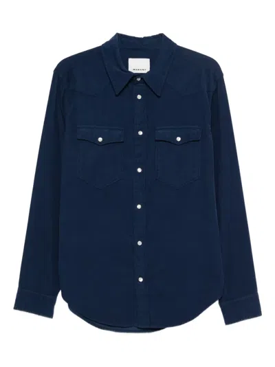 Isabel Marant Vasco Pocket Shirt In Blue