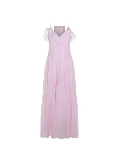 Isabel Marant Vasma Ruffled Maxi Dress In Pink