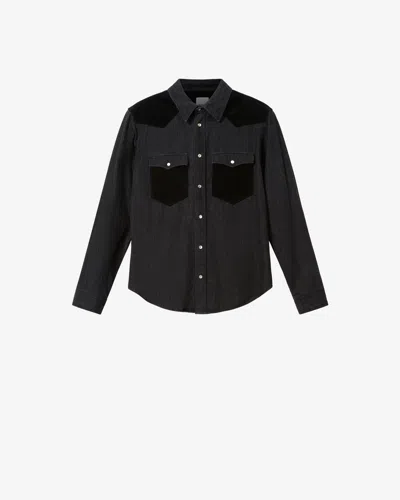 Isabel Marant Vegas Cotton Corduroy Shirt In White