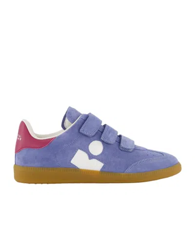 Isabel Marant Beth Mixed Leather Triple-grip Sneakers In Blue White