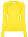 Isabel Marant Cut-out Cashmere Top In Yellow