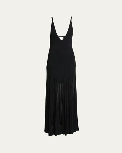 Isabel Marant Velma Crepe Knit Dress In Black