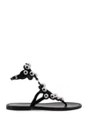 Isabel Marant Velvee Suede Sandals With Studs In Black