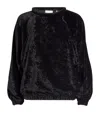 Isabel Marant Dabia Velvet Top In Black