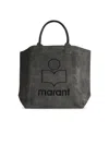 Isabel Marant Grey Yenky Canvas Logo Tote Bag In Grey