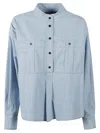Isabel Marant Cotton Shirt For Everyday Wear In Light Blue