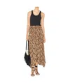 Isabel Marant Veronique Draped Midi Skirt In Brown