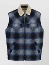Isabel Marant Vest Sleeveless Zippered Check Motif