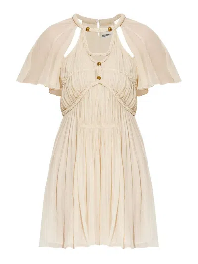 Isabel Marant Randalia Short Gathered Silk Dress