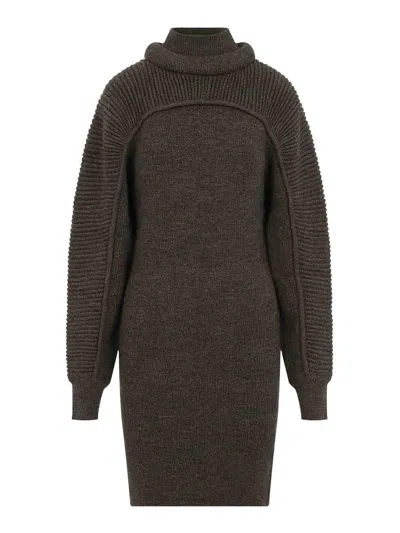 Isabel Marant Vestido Corto - Marrón Topo