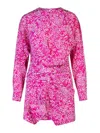 Isabel Marant 'speak' Robe En Mélange De Soie In Multicolor