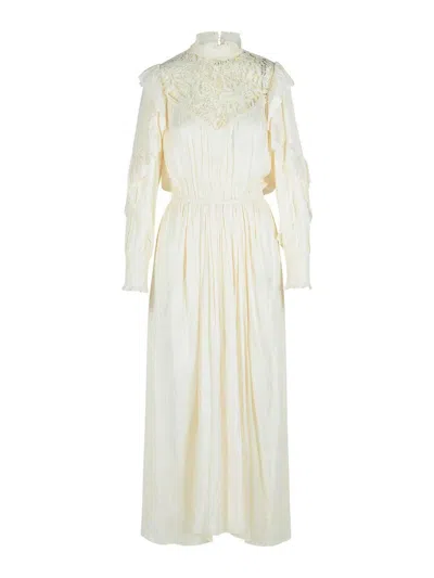 ISABEL MARANT CHARLENE BEIGE POLYESTER DRESS