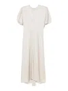 Isabel Marant Keany Midi Dress Flutter Sleeves In White