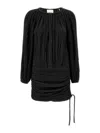 Isabel Marant Dress Drawstring Trimmed Sleeves Pleats